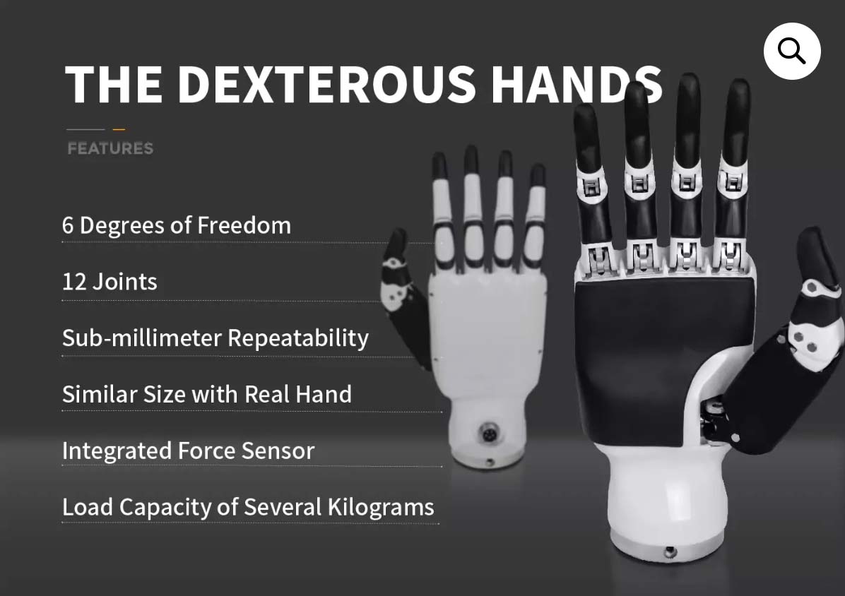 bàn tay con người robot